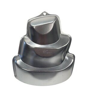 Wilton 2004 Cake Pan 3-Tier Topsy Turvy Wedding Anniversary Celebration Aluminum